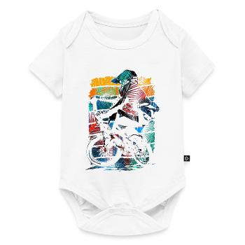 Retro Bmx Bike Rider - Bmx Freestyle Bike - Body à manches courtes Premium Bébé - blanc - Devant