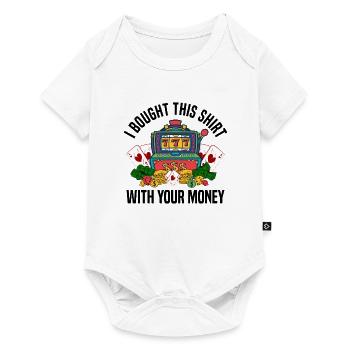 Kasino Glücksspiel Spielautomat Kartenspiel - Baby Premium Kurzarmbody - Weiß - Vorne