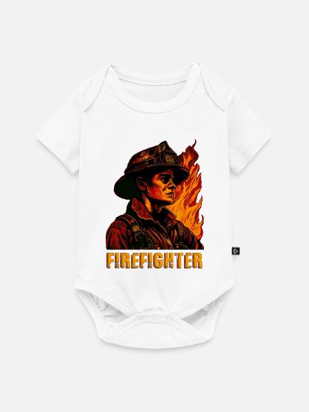 Feuerwehrmann - Baby Premium Kurzarmbody - Weiß