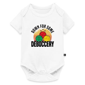 Boccia Petanque Boule Bocciaspieler Lyonnais - Baby Premium Kurzarmbody - Weiß - Vorne