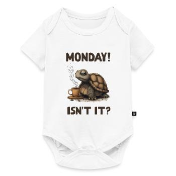 Montag! Ist Es Nicht? Schildkröte Morgen Grunch - Baby Premium Kurzarmbody - Weiß - Vorne