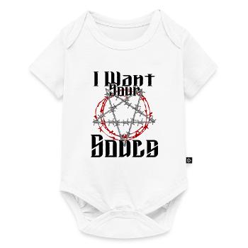Satan Belzébuth Diable Gothique Pentagramme Mystique - Body à manches courtes Premium Bébé - blanc - Devant