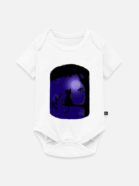 Purfect Night - Baby Premium Kurzarmbody - Weiß