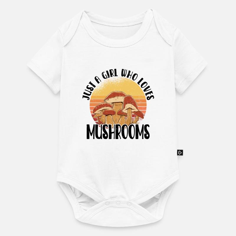 Cueilleur de champignons Chasseurs de champignons Amateurs de champignons Champignons Ferme de champignons - Body à manches courtes Premium Bébé - blanc