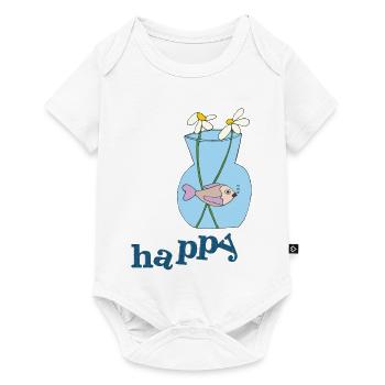 Fish in a jar Happy - Baby Premium short-sleeve bodysuit - white - Front