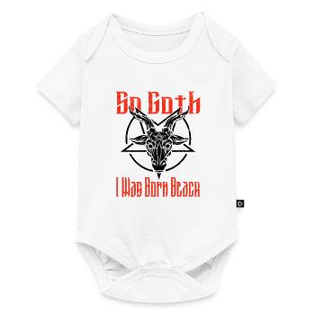 Satan Belzébuth Diable Gothique Pentagramme Mystique - Body à manches courtes Premium Bébé - blanc - Devant