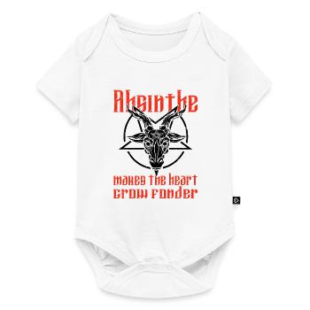 Satan Belzébuth Diable Gothique Pentagramme Mystique - Body à manches courtes Premium Bébé - blanc - Devant