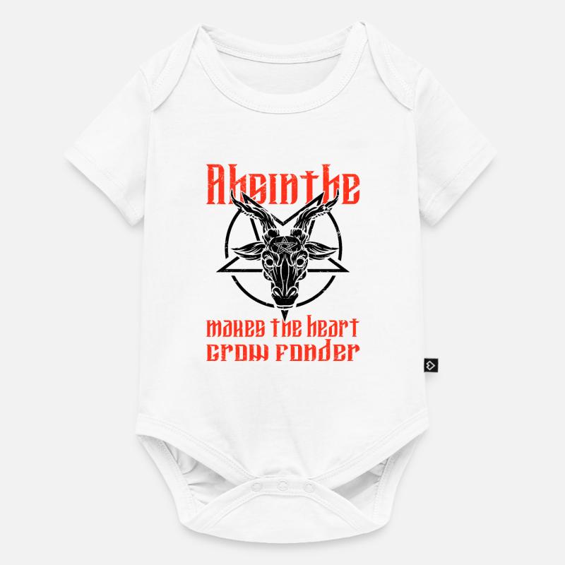 Satan Beelzebub Teufel Gothic Pentagram Mystisch - Baby Premium Kurzarmbody - Weiß
