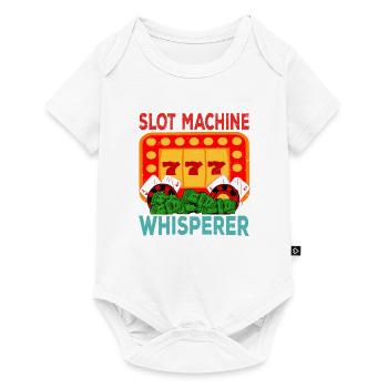Casino Gambling Slot Machine à sous Jeu de cartes - Body à manches courtes Premium Bébé - blanc - Devant