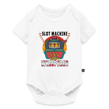 Casino Gambling Slot Machine à sous Jeu de cartes - Body à manches courtes Premium Bébé - blanc - Devant