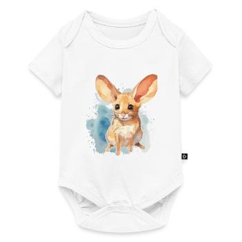Watercolor Jerboa - Colorful desert rodent art - Baby Premium short-sleeve bodysuit - white - Front