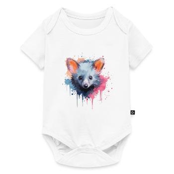 Aquarell-lemur – Faszinierende Tierwelt - Baby Premium Kurzarmbody - Weiß - Vorne