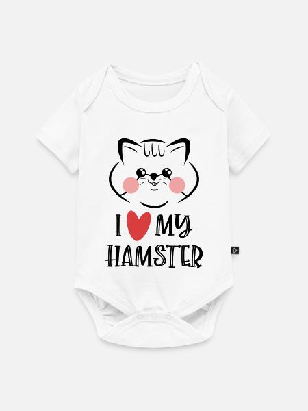 Lieblingstier Herz Haustiere Statement Knuddeltier - Baby Premium Kurzarmbody - Weiß