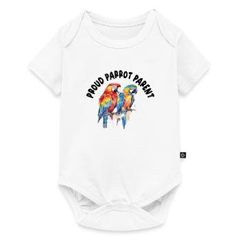 Perruche Perruche Oiseau Perruche Propriétaire - Body à manches courtes Premium Bébé - blanc - Devant