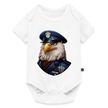Hibou de la police - Body à manches courtes Premium Bébé - blanc - Devant
