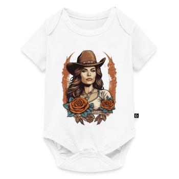 Western Girl - Baby Premium Kurzarmbody - Weiß - Vorne