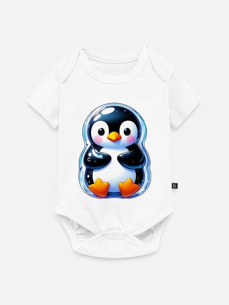 Pinguin - Baby Premium Kurzarmbody - Weiß