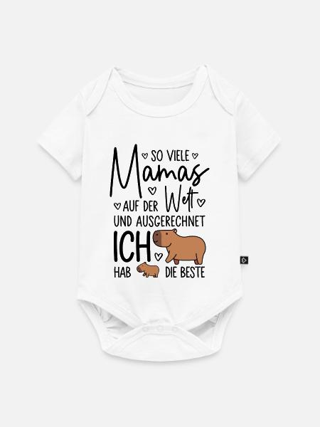 So viele Mamas Beste Mama Baby Muttertag Geschenk - Baby Premium Kurzarmbody - Weiß