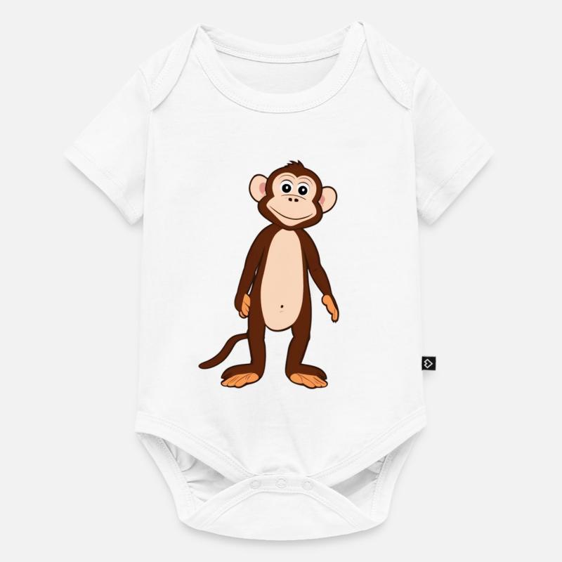 Monkey - Baby Premium short-sleeve bodysuit - white