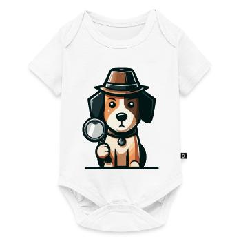 Mystery Hound: The Case of the Curious Canine - Baby Premium short-sleeve bodysuit - white - Front