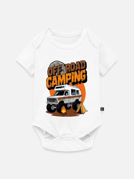 Offroad Camping - Baby Premium Kurzarmbody - Weiß