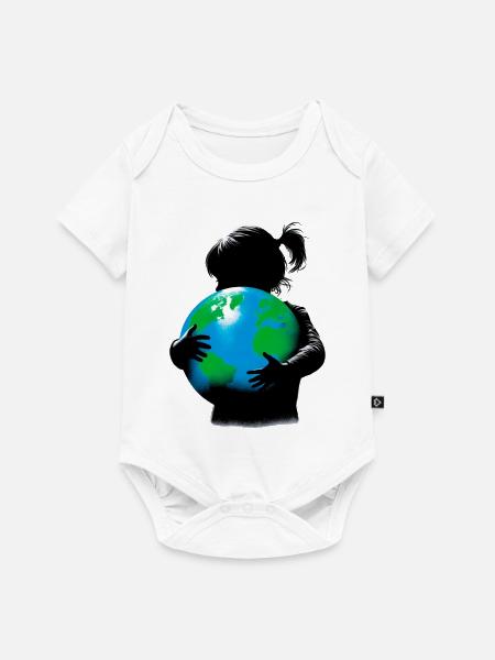 Planet Erde - Baby Premium Kurzarmbody - Weiß