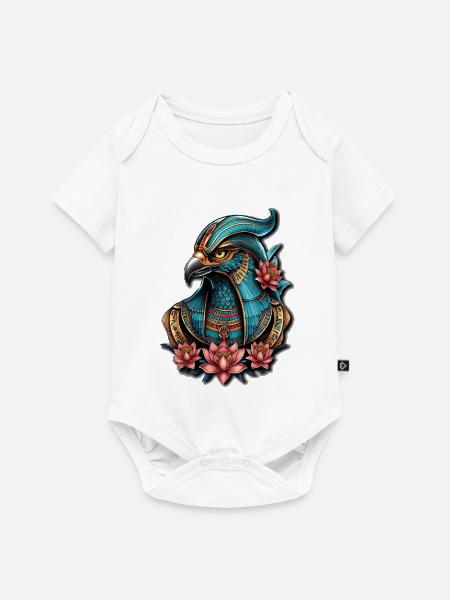 Ägyptischer Falkengott. - Baby Premium Kurzarmbody - Weiß