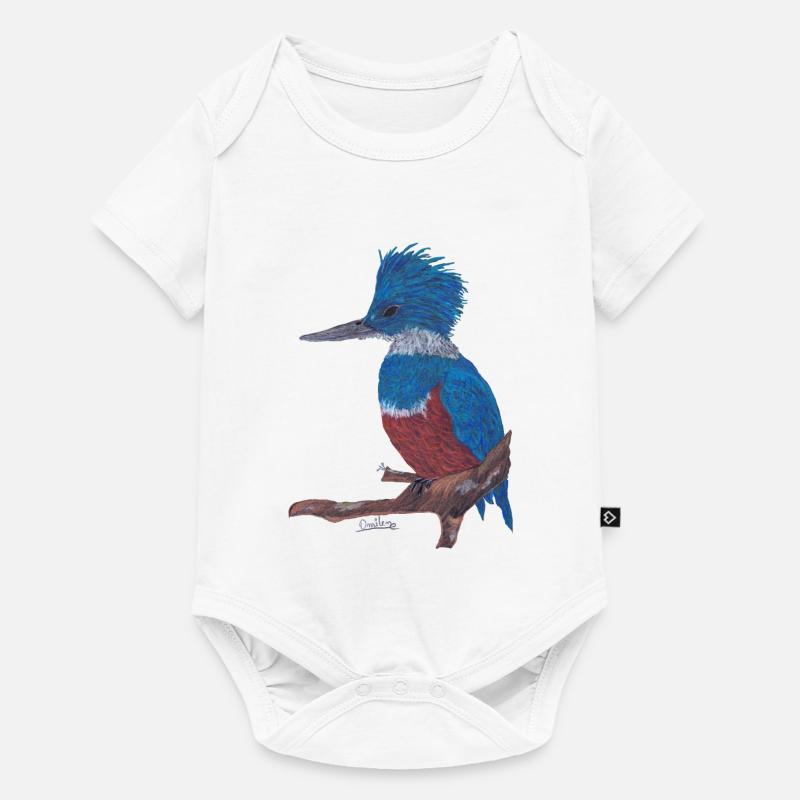 Ein charismatischer Eisvogel. - Baby Premium Kurzarmbody - Weiß