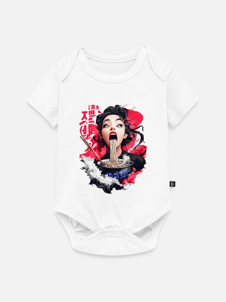 Ramen Like - Baby Premium Kurzarmbody - Weiß