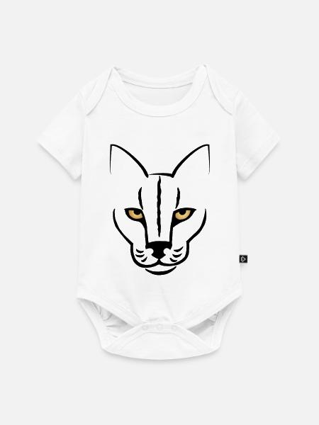 Der Blick der Katze - Baby Premium Kurzarmbody - Weiß