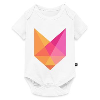 Colorful Geometric Fox Abstract Design - Baby Premium short-sleeve bodysuit - white - Front