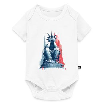 Sad Lady Liberty - Baby Premium short-sleeve bodysuit - white - Front