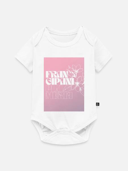 Frangipani Plus Mera Blumenmuster - Baby Premium Kurzarmbody - Weiß