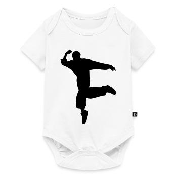 B-Boy Silhouette – Breakdance Move - Baby Premium short-sleeve bodysuit - white - Front