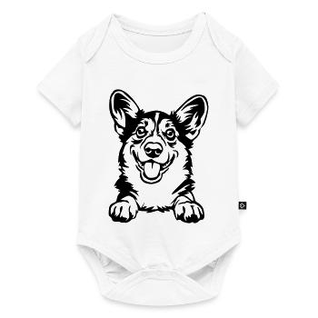 Corgi gallois - Body à manches courtes Premium Bébé - blanc - Devant