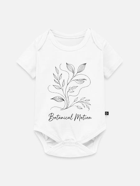 Botanical Motion – Bewegung der Natur - Baby Premium Kurzarmbody - Weiß