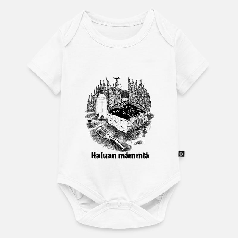 Mämmi - Body à manches courtes Premium Bébé - blanc