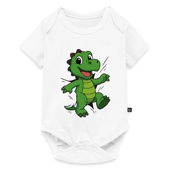 Comic Dino – For real dinosaur fans - Baby Premium short-sleeve bodysuit - white - Front