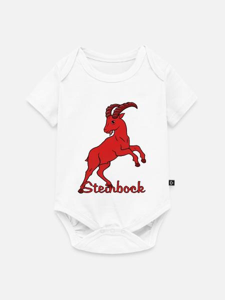 Sternzeichen Steinbock - Baby Premium Kurzarmbody - Weiß