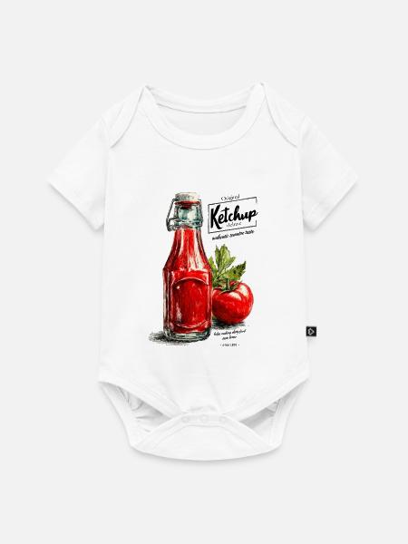 Ketchup - Baby Premium Kurzarmbody - Weiß