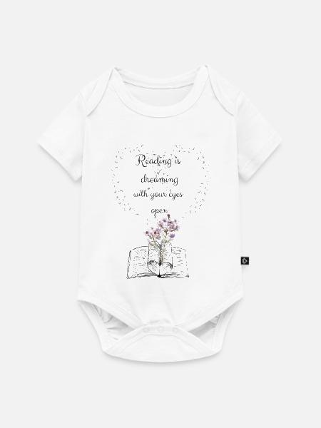 Reading is dreaming - Baby Premium Kurzarmbody - Weiß