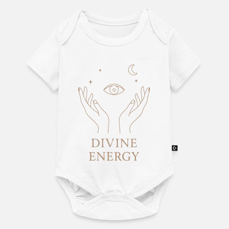 Art de lignes d’énergie divine - Body à manches courtes Premium Bébé - blanc