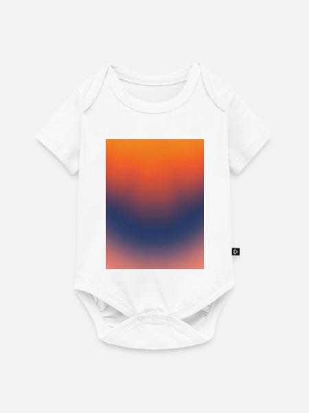 Mitternachts-Glut-Gradient - Baby Premium Kurzarmbody - Weiß