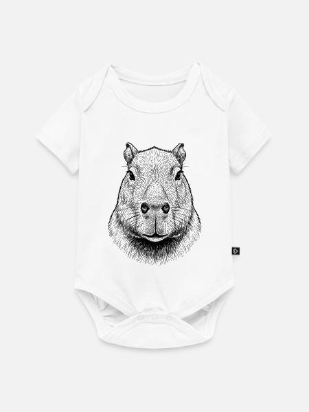Capybara - Baby Premium Kurzarmbody - Weiß