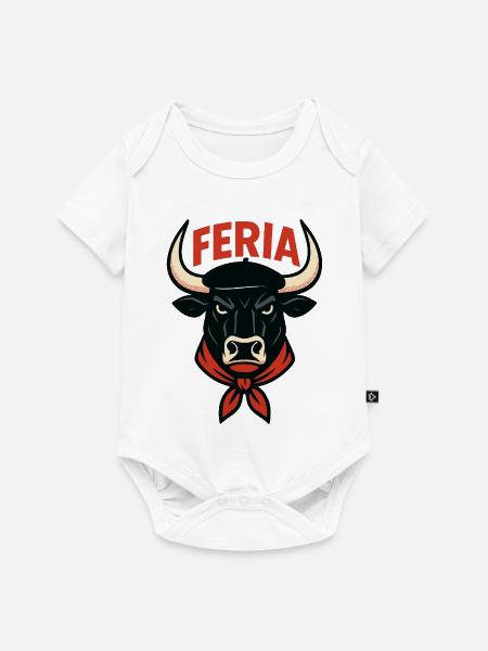Feria – Baskenland – Stier - Baby Premium Kurzarmbody - Weiß
