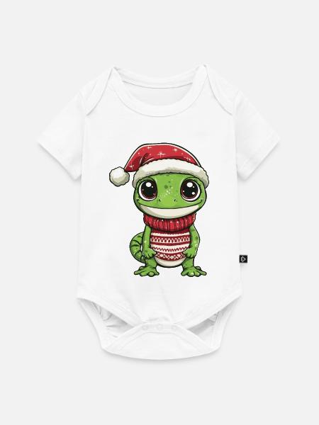 Echse Weihnachten Xmas - Baby Premium Kurzarmbody - Weiß