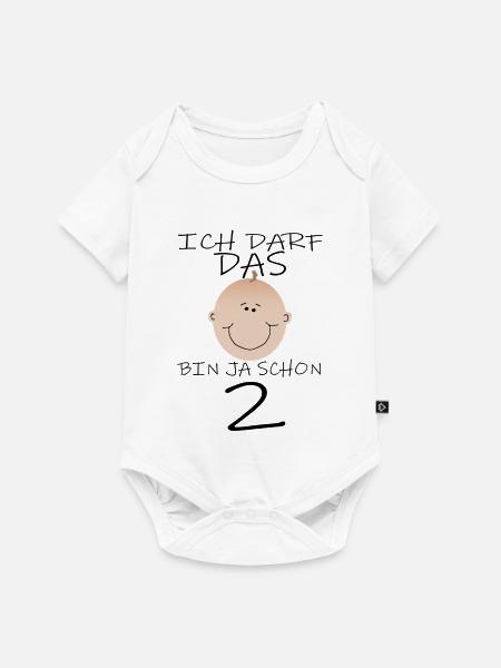 2. Geburtstag Junge - Baby Premium Kurzarmbody - Weiß
