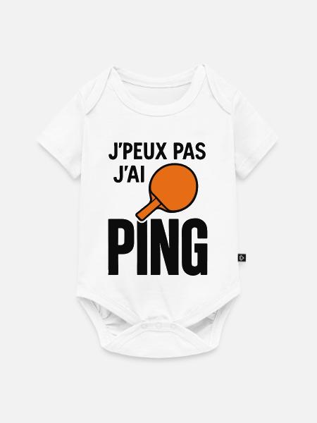 Ich kann nicht, ich ping. - Baby Premium Kurzarmbody - Weiß
