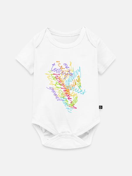 Buntes Texas Wortbild - Baby Premium Kurzarmbody - Weiß