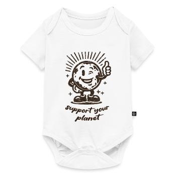 Soutenez votre motivation planète - Body à manches courtes Premium Bébé - blanc - Devant